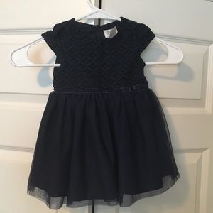 Navy blue party dress- 9mo